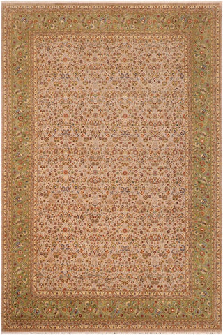 handmade Traditional Veg Dye Lt. Gray Green Hand Knotted RECTANGLE 100% WOOL area rug 10'X14'