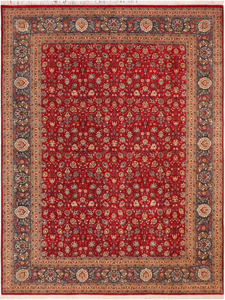handmade Traditional Regular Red Blue Hand Knotted RECTANGLE 100% WOOL area rug 10x14