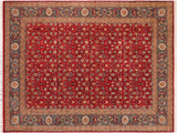 handmade Traditional Regular Red Blue Hand Knotted RECTANGLE 100% WOOL area rug 10x14