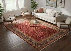 Heritage Adele Red/Blue Wool Rug - 10'0''X14'0''