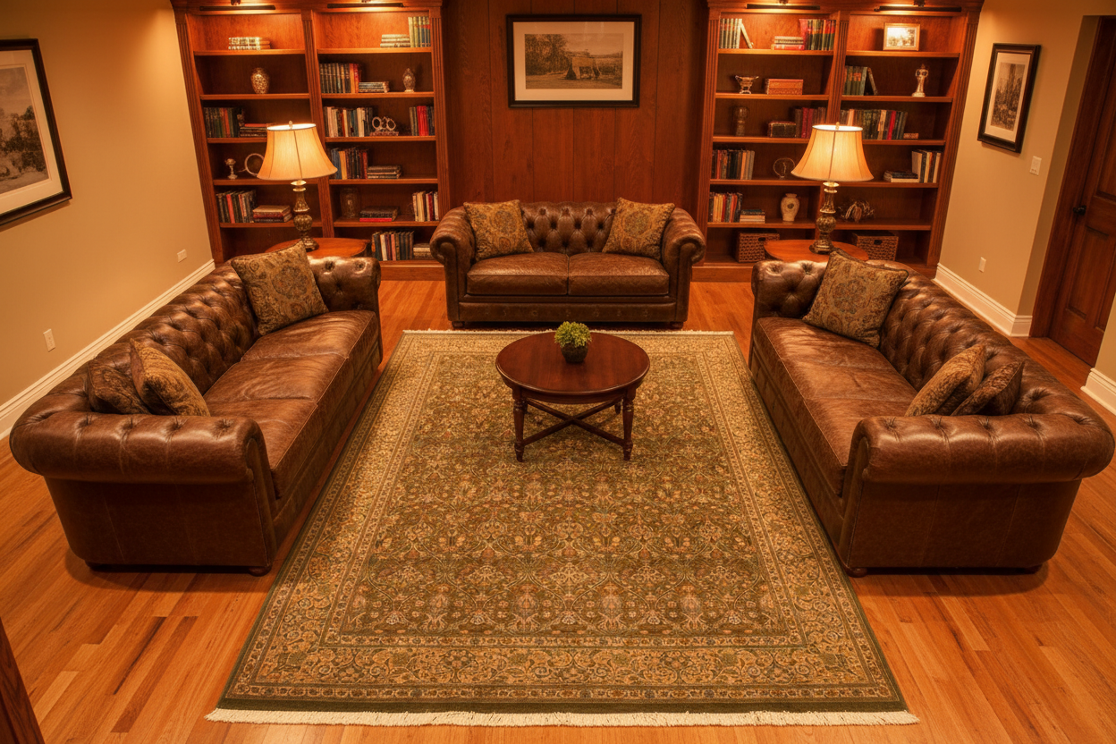 handmade Transitional Mujahid Green Gold Hand Knotted RECTANGLE 100% WOOL area rug 10x14