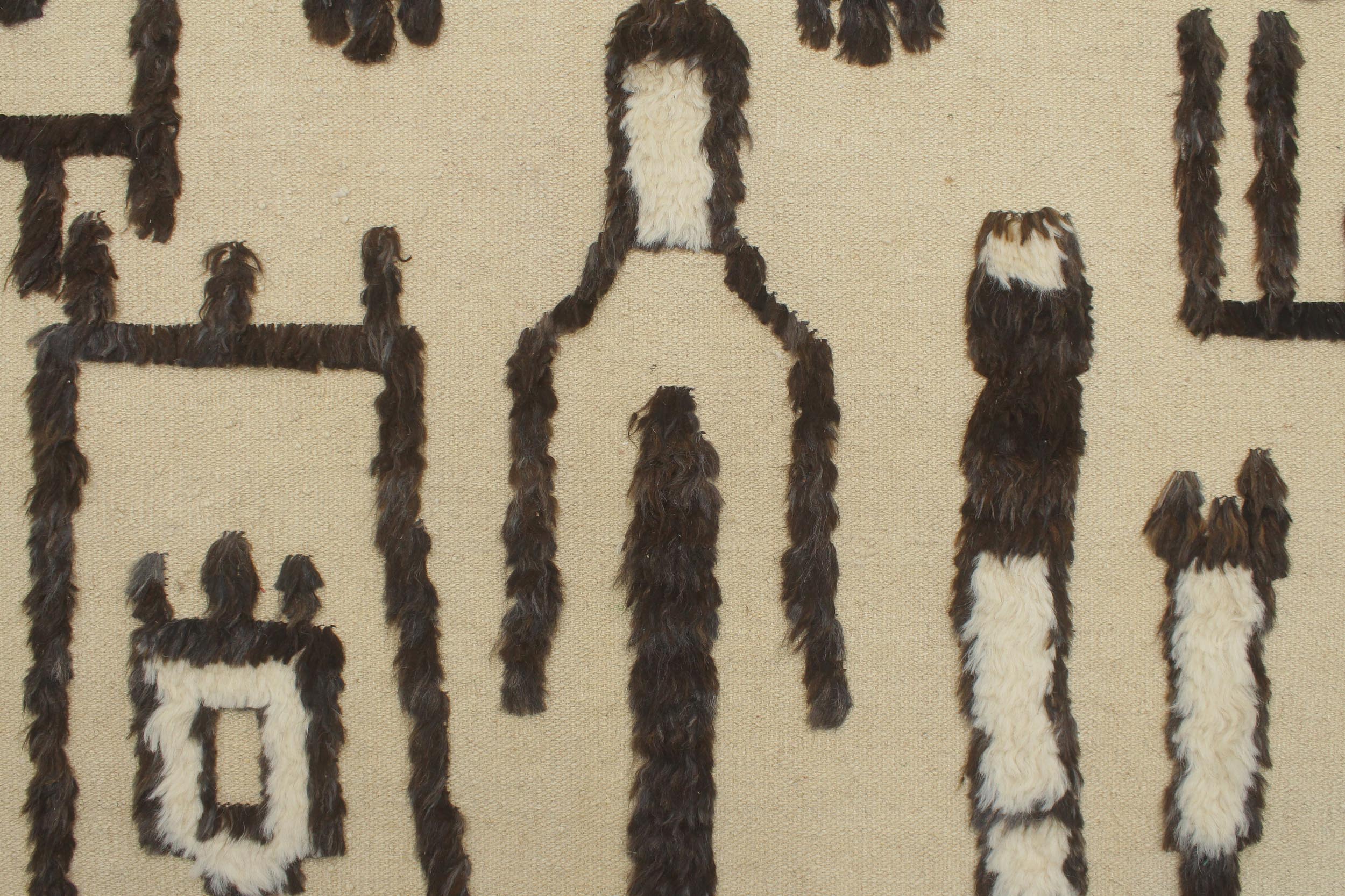 handmade Geometric Moroccan Hi Beige Brown Hand Knotted RECTANGLE 100% WOOL area rug 4' x 6'