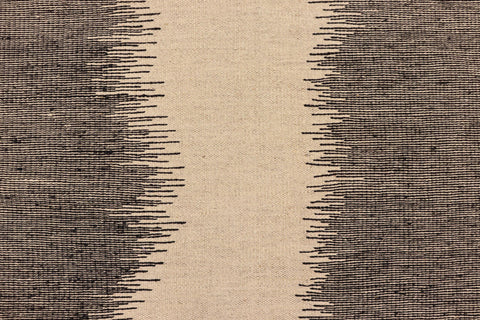 handmade Modern Kilim Beige Black Hand-Woven RECTANGLE 100% WOOL area rug 8 x 10