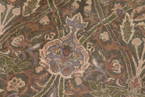 handmade Transitional Mujahid Green Gold Hand Knotted RECTANGLE 100% WOOL area rug 10x14