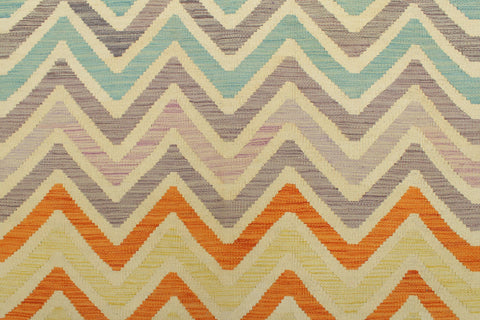 handmade Modern Kilim Red Blue Hand-Woven RECTANGLE 100% WOOL area rug 8x10