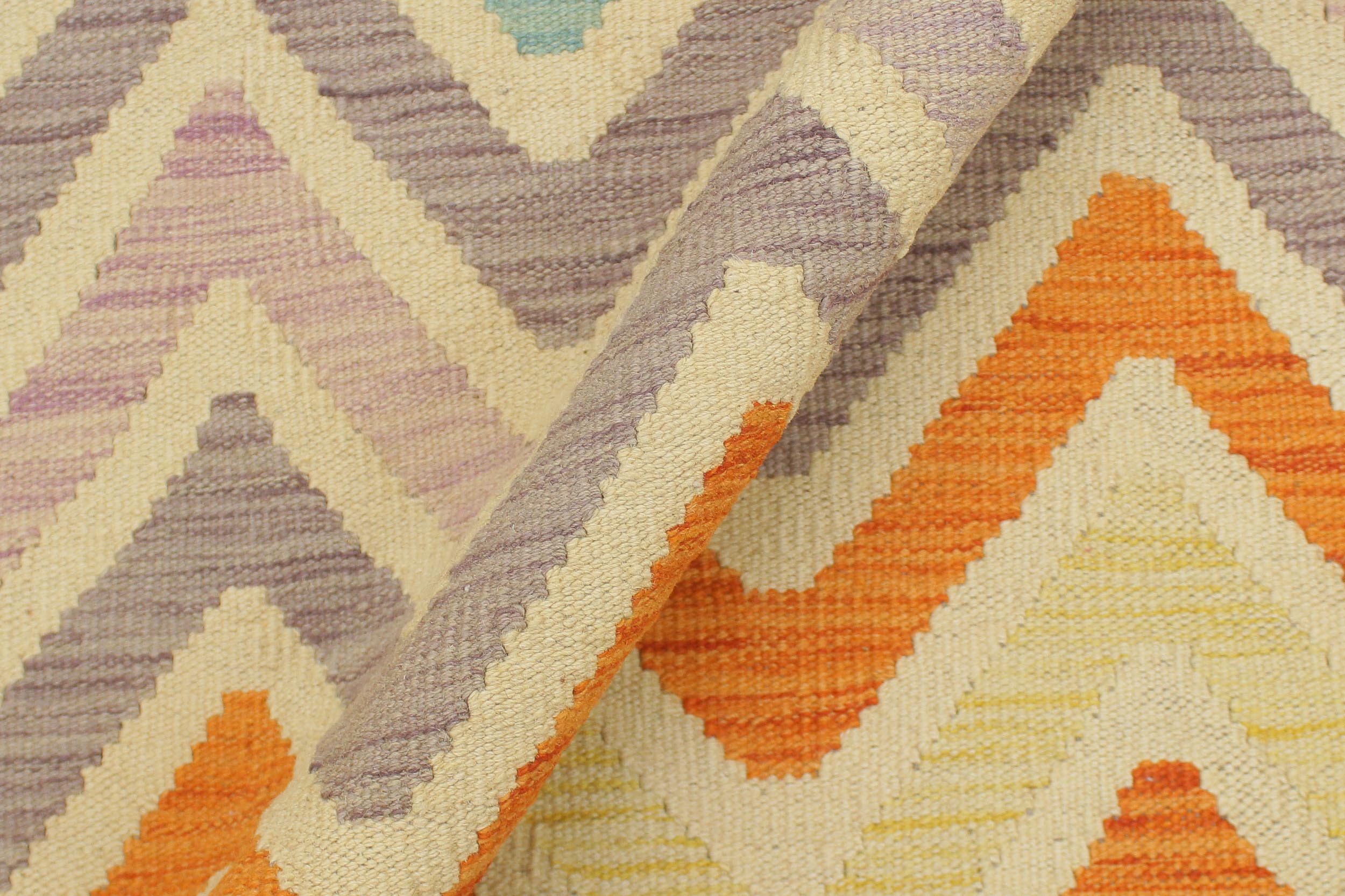 handmade Modern Kilim Red Blue Hand-Woven RECTANGLE 100% WOOL area rug 8x10