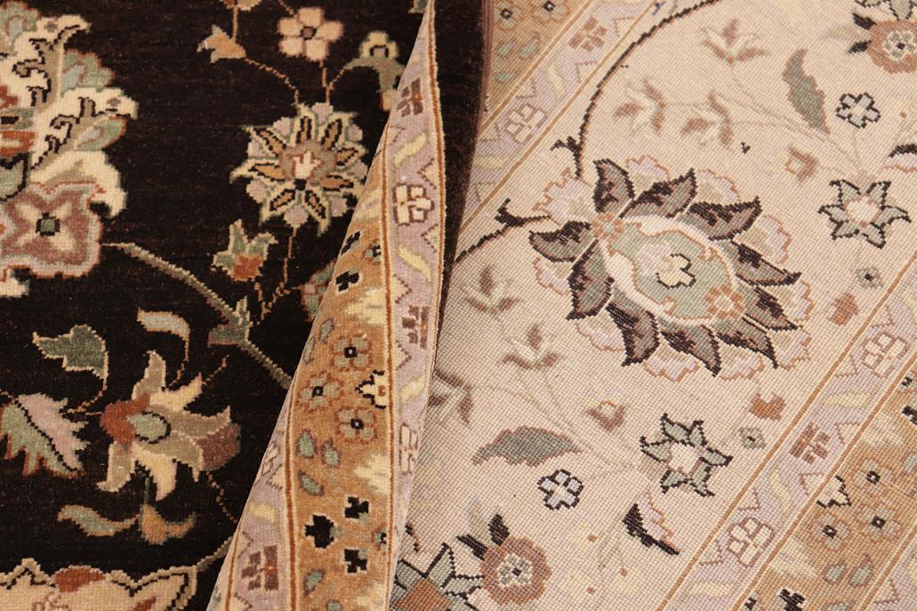 handmade Transitional Design Brown Tan Hand Knotted RECTANGLE 100% WOOL area rug 10'X14'