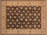 Turkish Knotted Istanbul Dorthy Brown/Tan Wool Rug - 10'4'' x 14'0''