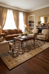 handmade Transitional Design Brown Tan Hand Knotted RECTANGLE 100% WOOL area rug 10'X14'