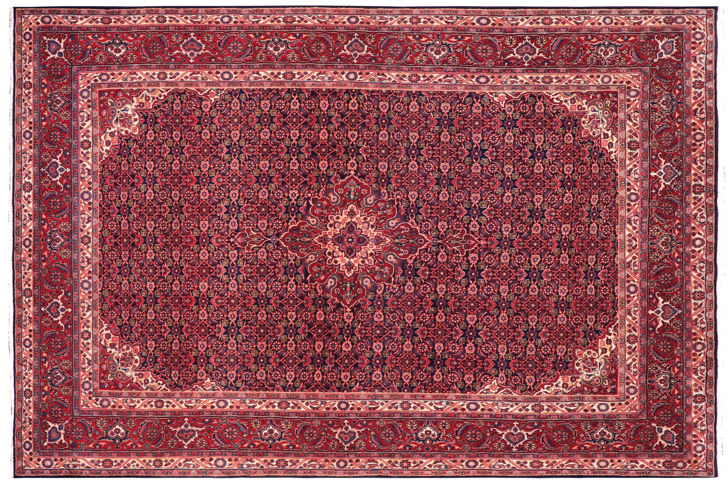 handmade Traditional Tabriz Blue Red Hand Knotted RECTANGLE 100% WOOL area rug 7 x 10