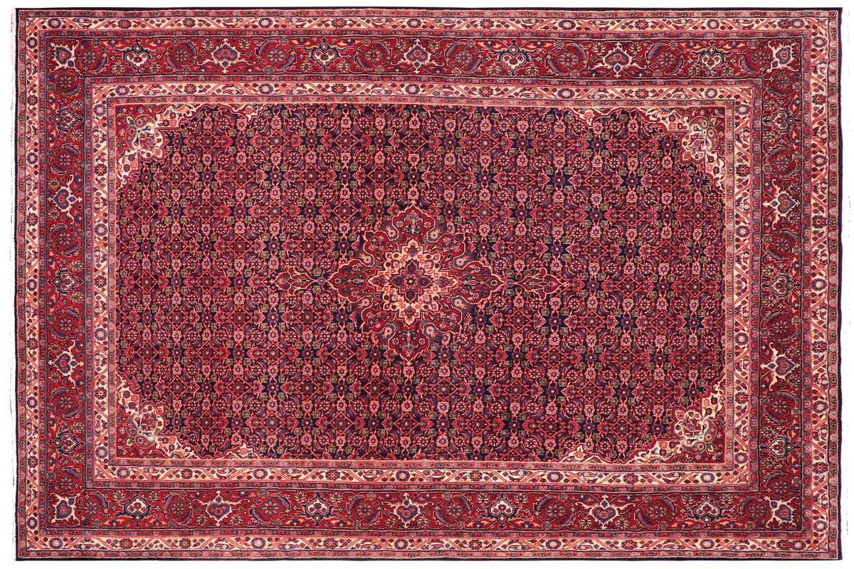 handmade Traditional Tabriz Blue Red Hand Knotted RECTANGLE 100% WOOL area rug 7 x 10