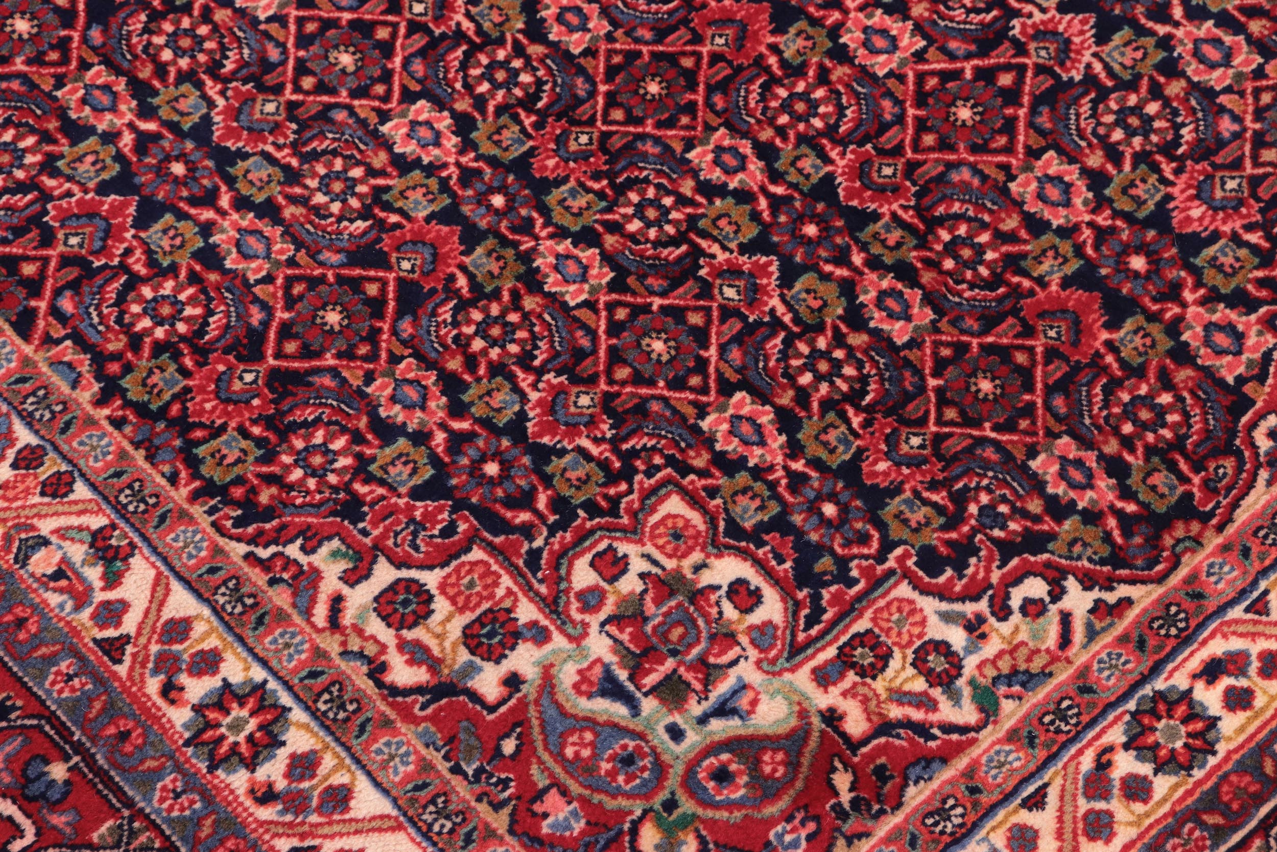 handmade Traditional Tabriz Blue Red Hand Knotted RECTANGLE 100% WOOL area rug 7 x 10