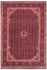 handmade Traditional Tabriz Blue Red Hand Knotted RECTANGLE 100% Wool Pile area rug 7x10