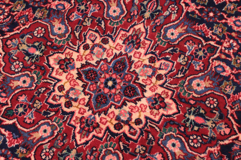 handmade Traditional Tabriz Blue Red Hand Knotted RECTANGLE 100% WOOL area rug 7 x 10