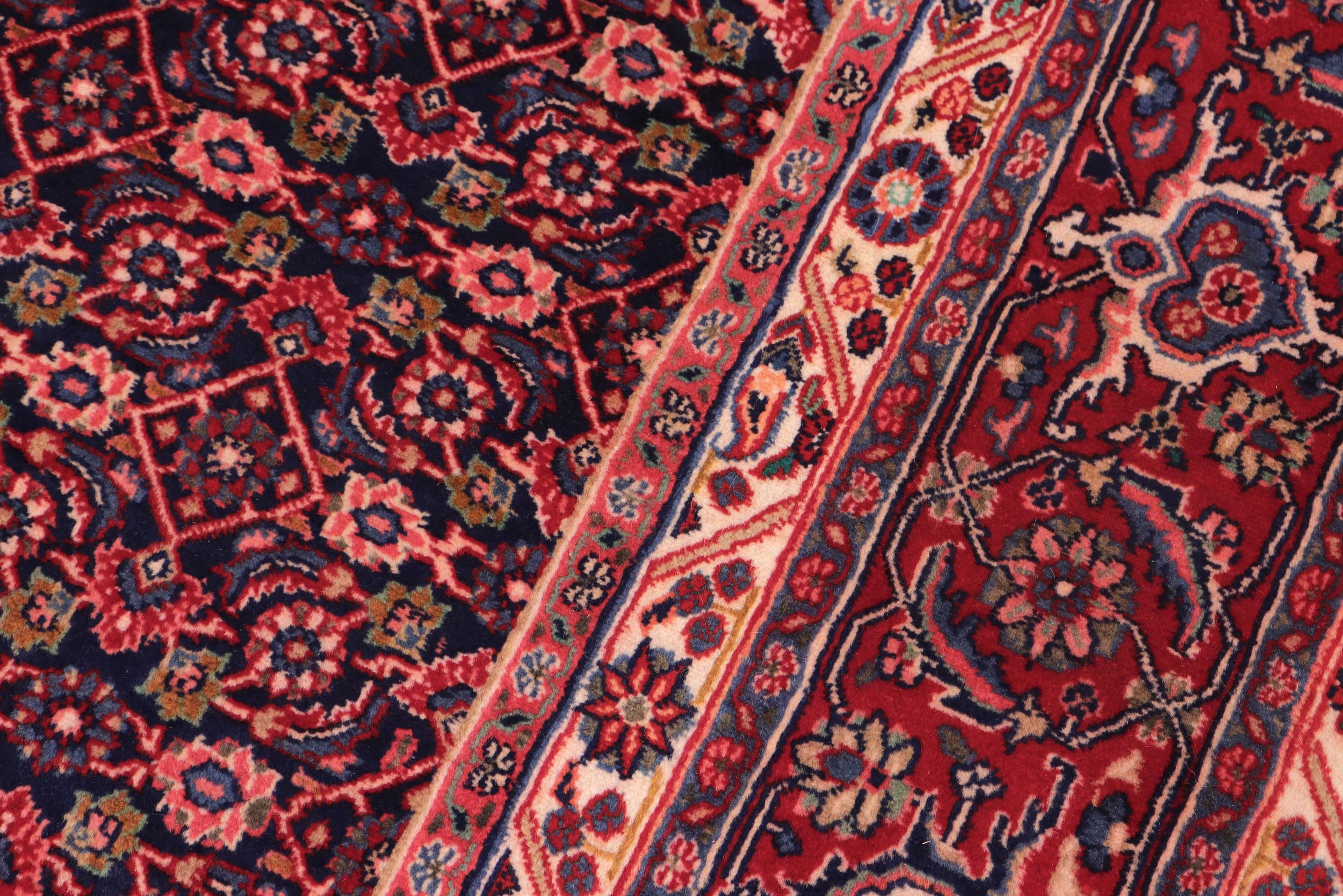 handmade Traditional Tabriz Blue Red Hand Knotted RECTANGLE 100% WOOL area rug 7 x 10