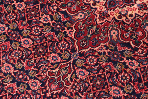 handmade Traditional Tabriz Blue Red Hand Knotted RECTANGLE 100% WOOL area rug 7 x 10