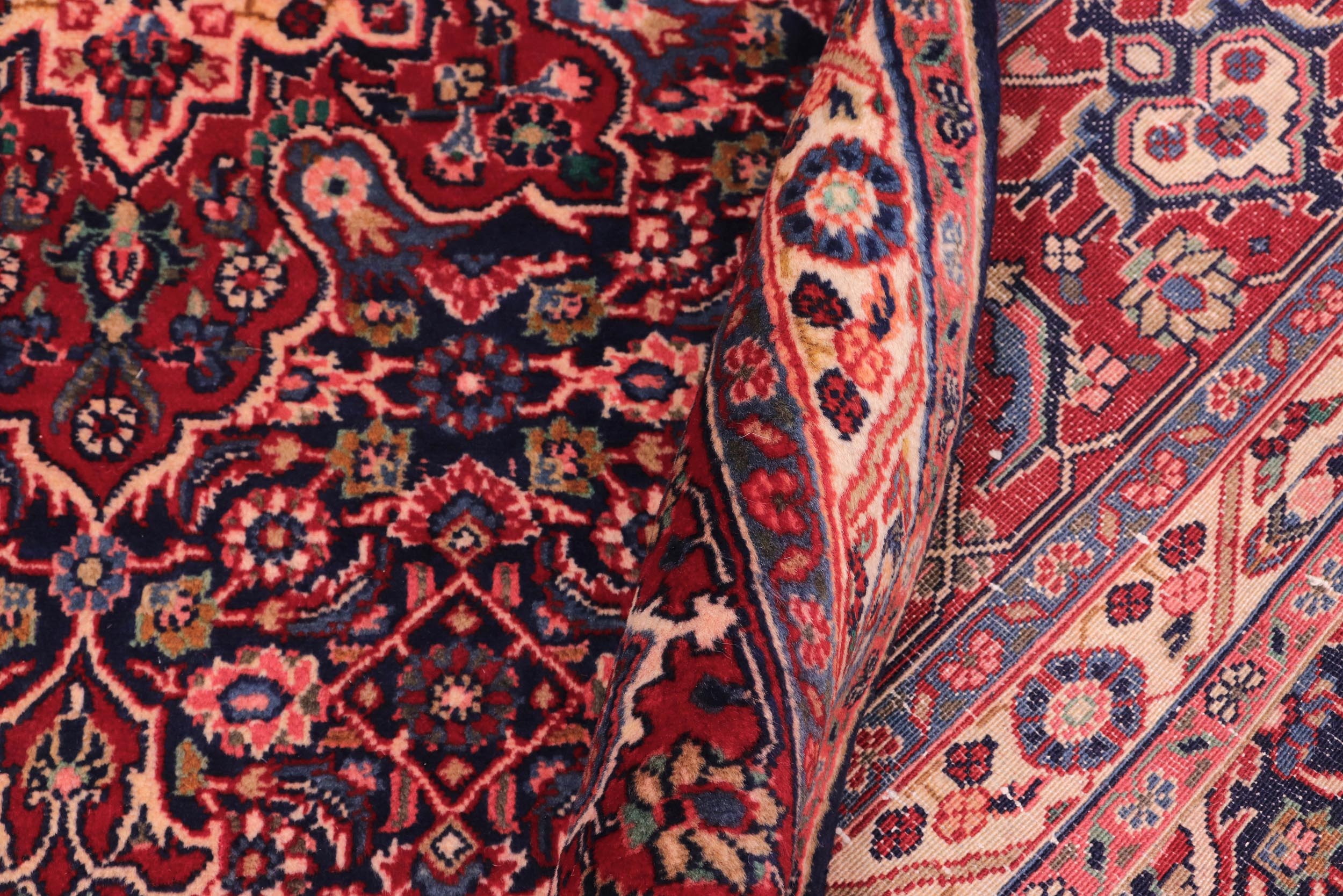 handmade Traditional Tabriz Blue Red Hand Knotted RECTANGLE 100% WOOL area rug 7 x 10