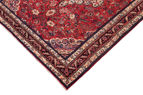 handmade Traditional Kashan Red Blue Hand Knotted RECTANGLE 100% WOOL area rug 7 x 10