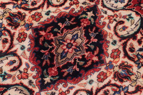 handmade Traditional Kashan Red Blue Hand Knotted RECTANGLE 100% WOOL area rug 7 x 10