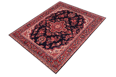 handmade Traditional Tabriz Blue Red Hand Knotted RECTANGLE 100% WOOL area rug 7 x 10