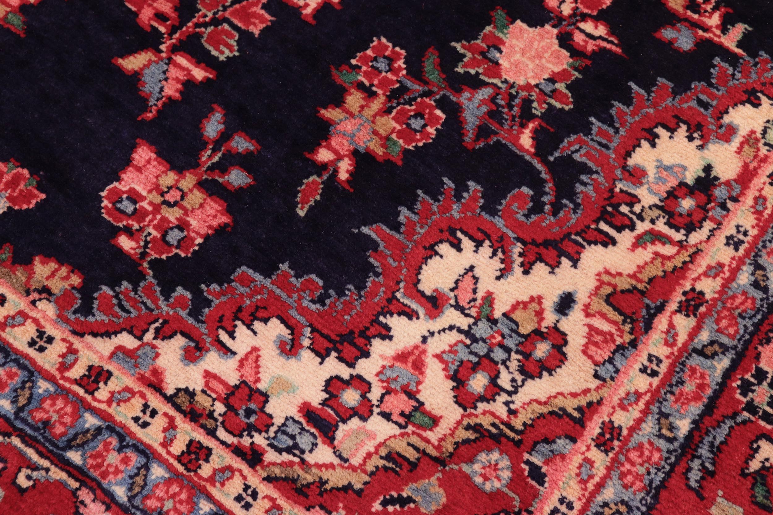 handmade Traditional Tabriz Blue Red Hand Knotted RECTANGLE 100% WOOL area rug 7 x 10