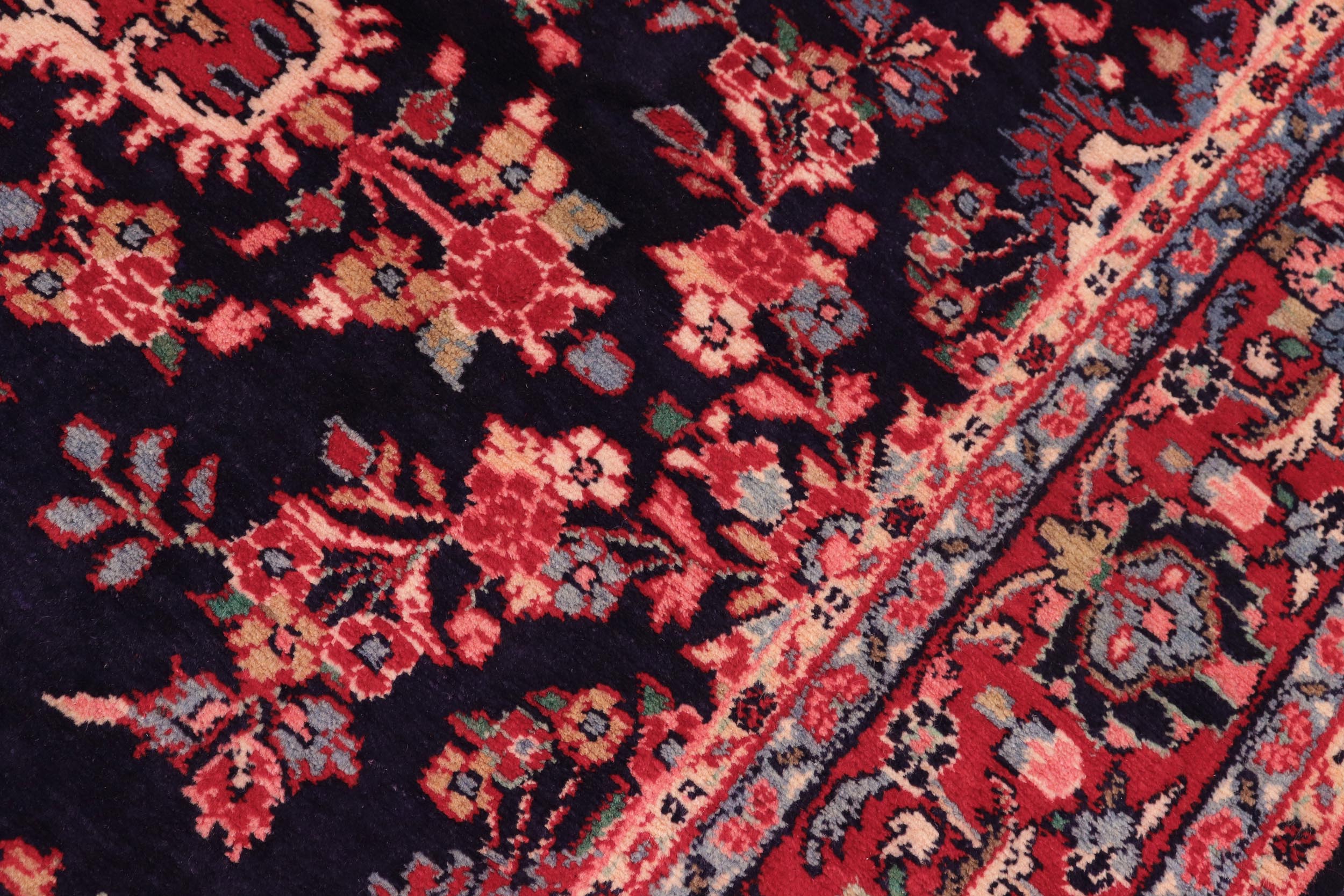 handmade Traditional Tabriz Blue Red Hand Knotted RECTANGLE 100% WOOL area rug 7 x 10