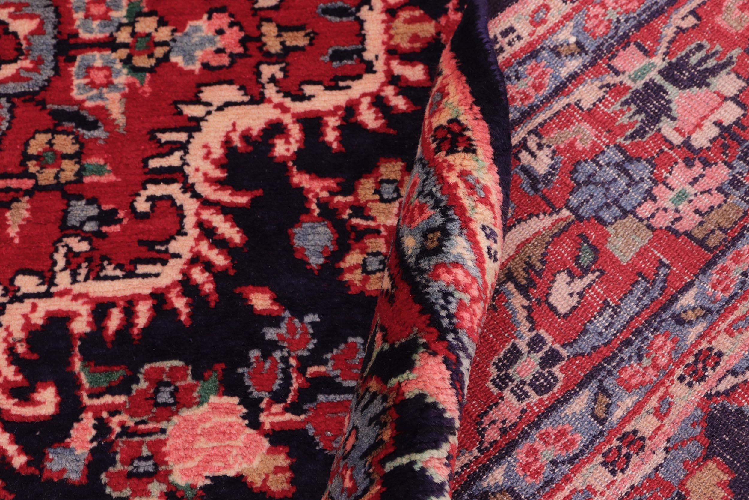 handmade Traditional Tabriz Blue Red Hand Knotted RECTANGLE 100% WOOL area rug 7 x 10
