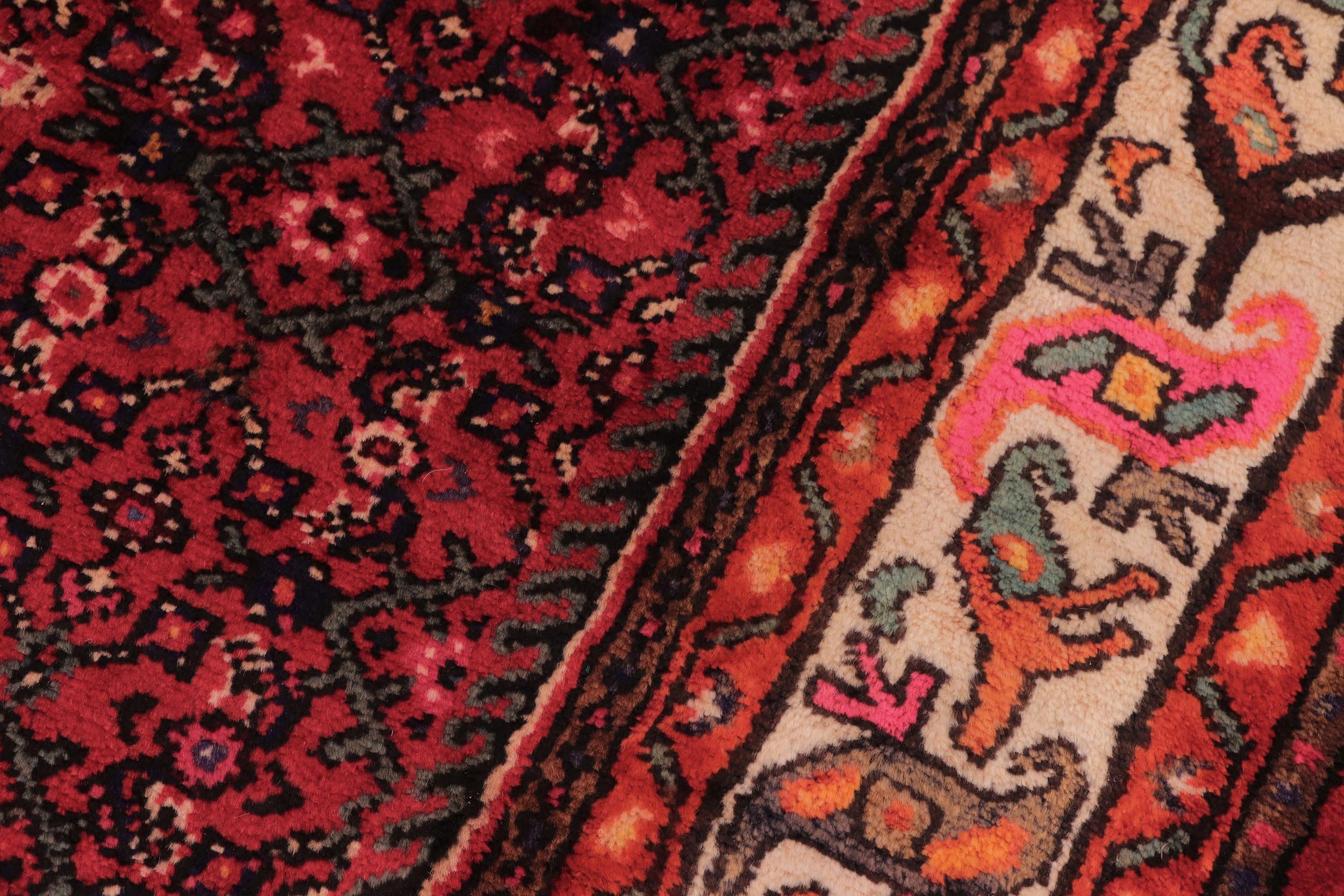 handmade Traditional Tabriz Red Beige Hand Knotted RECTANGLE 100% WOOL area rug 7 x 10