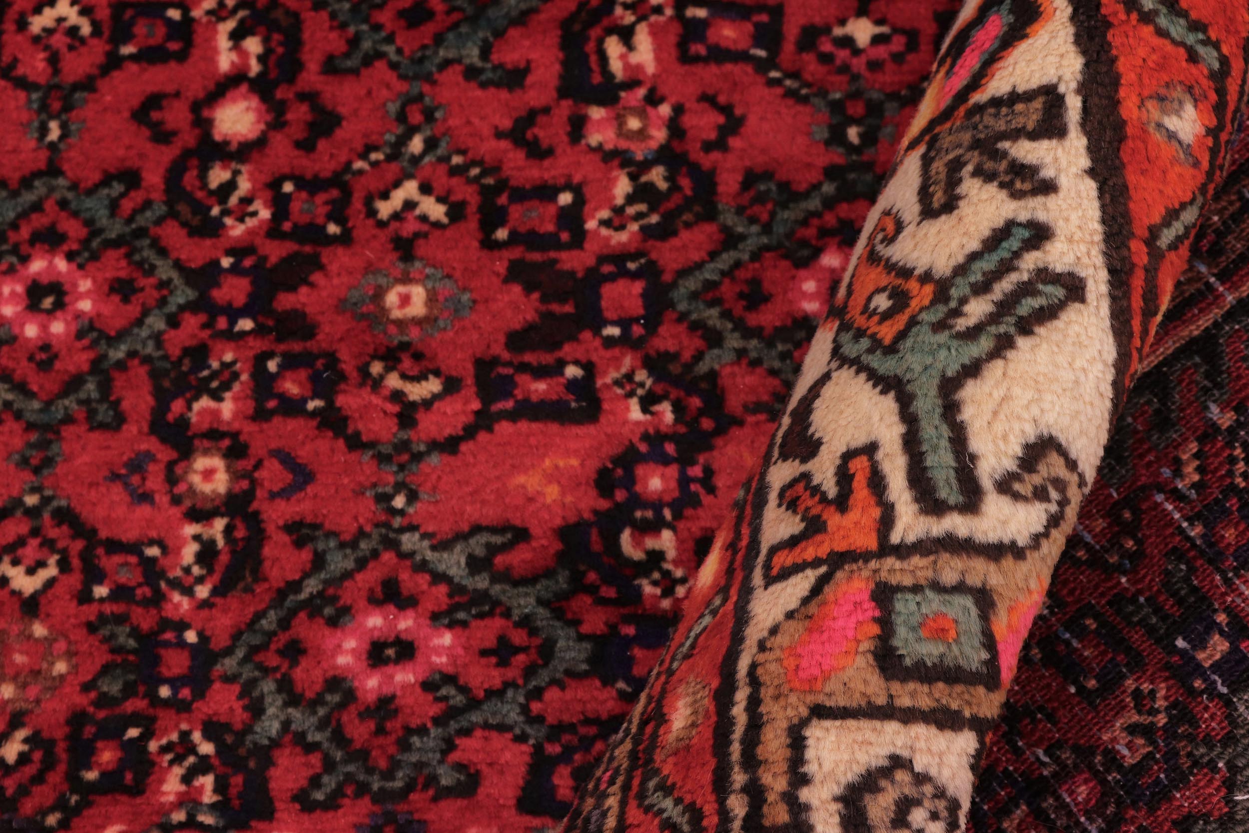 handmade Traditional Tabriz Red Beige Hand Knotted RECTANGLE 100% WOOL area rug 7 x 10