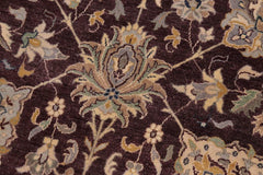 handmade Traditional Design Aubergine Lt. Tan Hand Knotted RECTANGLE 100% WOOL area rug 10'X14'