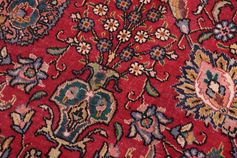 handmade Transitional Tabriz Red Beige Hand Knotted RECTANGLE 100% WOOL area rug 10' x 13'