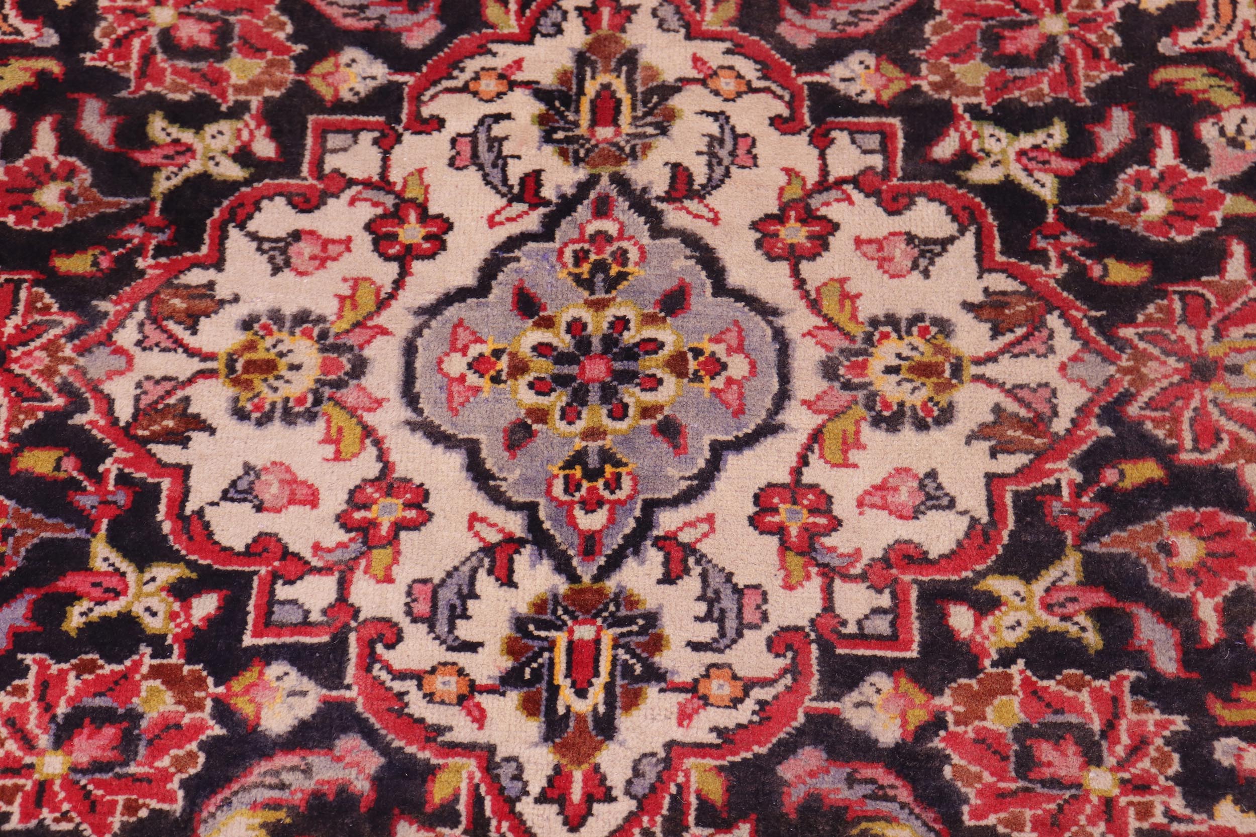 handmade Traditional Kashan Red Black Hand Knotted RECTANGLE 100% WOOL area rug 9 x 13