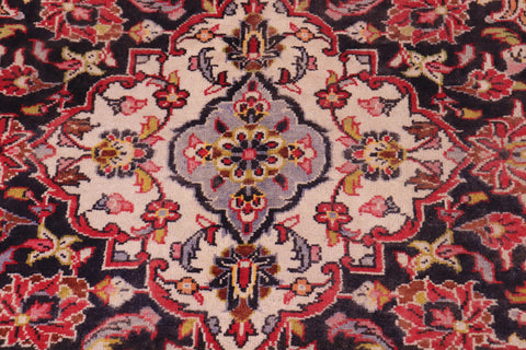 handmade Traditional Kashan Red Black Hand Knotted RECTANGLE 100% WOOL area rug 9 x 13
