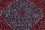 Traditional handmade Persian vintage distressed Red Blue Hand Knotted RECTANGLE 100% WOOL area rug 10 x 13