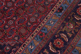 Traditional handmade Persian vintage distressed Red Blue Hand Knotted RECTANGLE 100% WOOL area rug 10 x 13