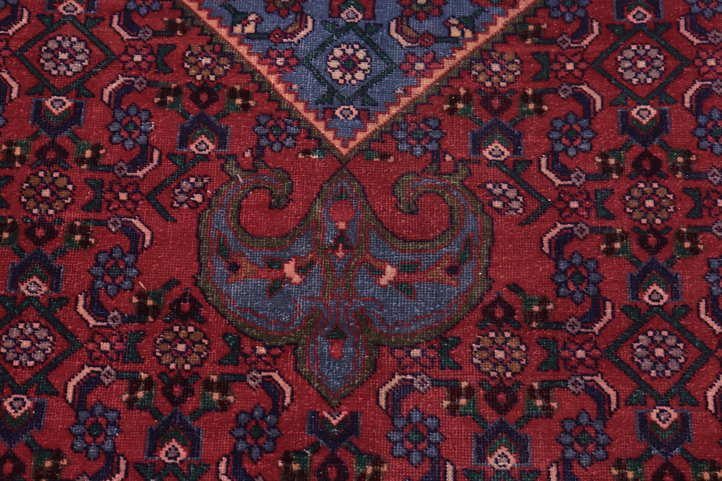 handmade Vintage Tabriz Red Blue Hand Knotted RECTANGLE 100% WOOL area rug 10' x 13'
