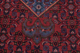 Traditional handmade Persian vintage distressed Red Blue Hand Knotted RECTANGLE 100% WOOL area rug 10 x 13