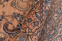 Traditional handmade Persian vintage distressed Tan Blue Hand Knotted RECTANGLE 100% WOOL area rug 10X13