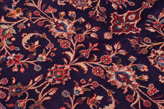 Traditional handmade Persian vintage distressed Blue Red Hand Knotted RECTANGLE 100% WOOL area rug 10X13