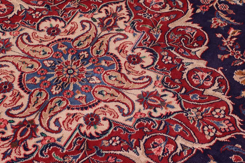 Traditional handmade Persian vintage distressed Blue Red Hand Knotted RECTANGLE 100% WOOL area rug 10X13
