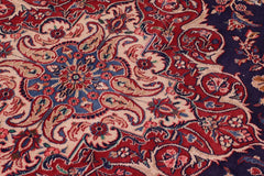 Traditional handmade Persian vintage distressed Blue Red Hand Knotted RECTANGLE 100% WOOL area rug 10X13