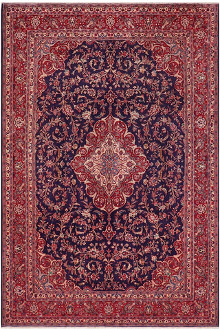 Traditional handmade Persian vintage distressed Blue Red Hand Knotted RECTANGLE 100% WOOL area rug 10X13