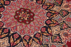 handmade Traditional Tabriz Red Blue Hand Knotted RECTANGLE 100% Wool Pile area rug 10x13