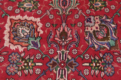 Traditional handmade Persian vintage distressed Red Blue Hand Knotted RECTANGLE 100% WOOL area rug 10X15