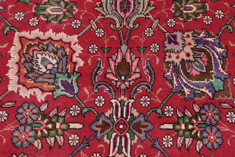 handmade Transitional Tabriz Red Blue Hand Knotted RECTANGLE 100% WOOL area rug 10' x 15'