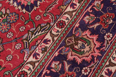 Traditional handmade Persian vintage distressed Red Blue Hand Knotted RECTANGLE 100% WOOL area rug 10X15