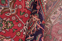 Traditional handmade Persian vintage distressed Red Blue Hand Knotted RECTANGLE 100% WOOL area rug 10X15