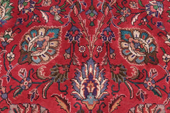 Traditional handmade Persian vintage distressed Red Purple Hand Knotted RECTANGLE 100% WOOL area rug 10X13