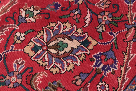 Traditional handmade Persian vintage distressed Red Purple Hand Knotted RECTANGLE 100% WOOL area rug 10X13