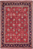 Traditional handmade Persian vintage distressed Red Purple Hand Knotted RECTANGLE 100% WOOL area rug 10 x 13
